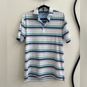 Mens Johnny-O golf shirt striped size small
